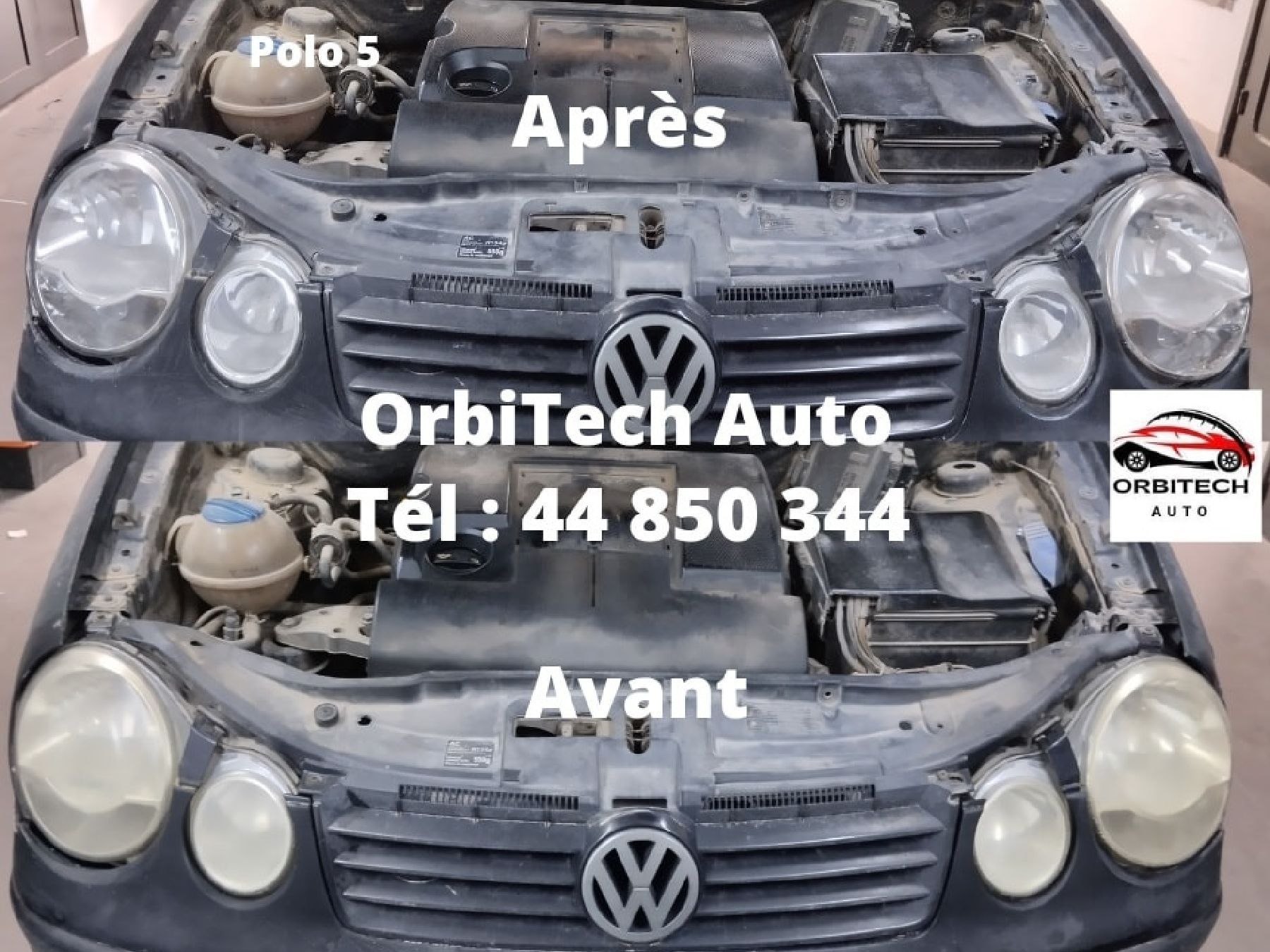 Rénovation Optiques de Phare voiture par Vapeur
