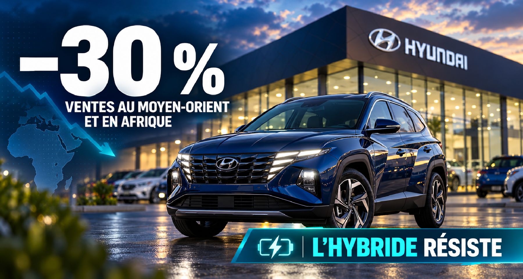 HYUNDAI : −30 % AU MOYEN-ORIENT ET EN AFRIQUE, L’HYBRIDE RÉSISTE