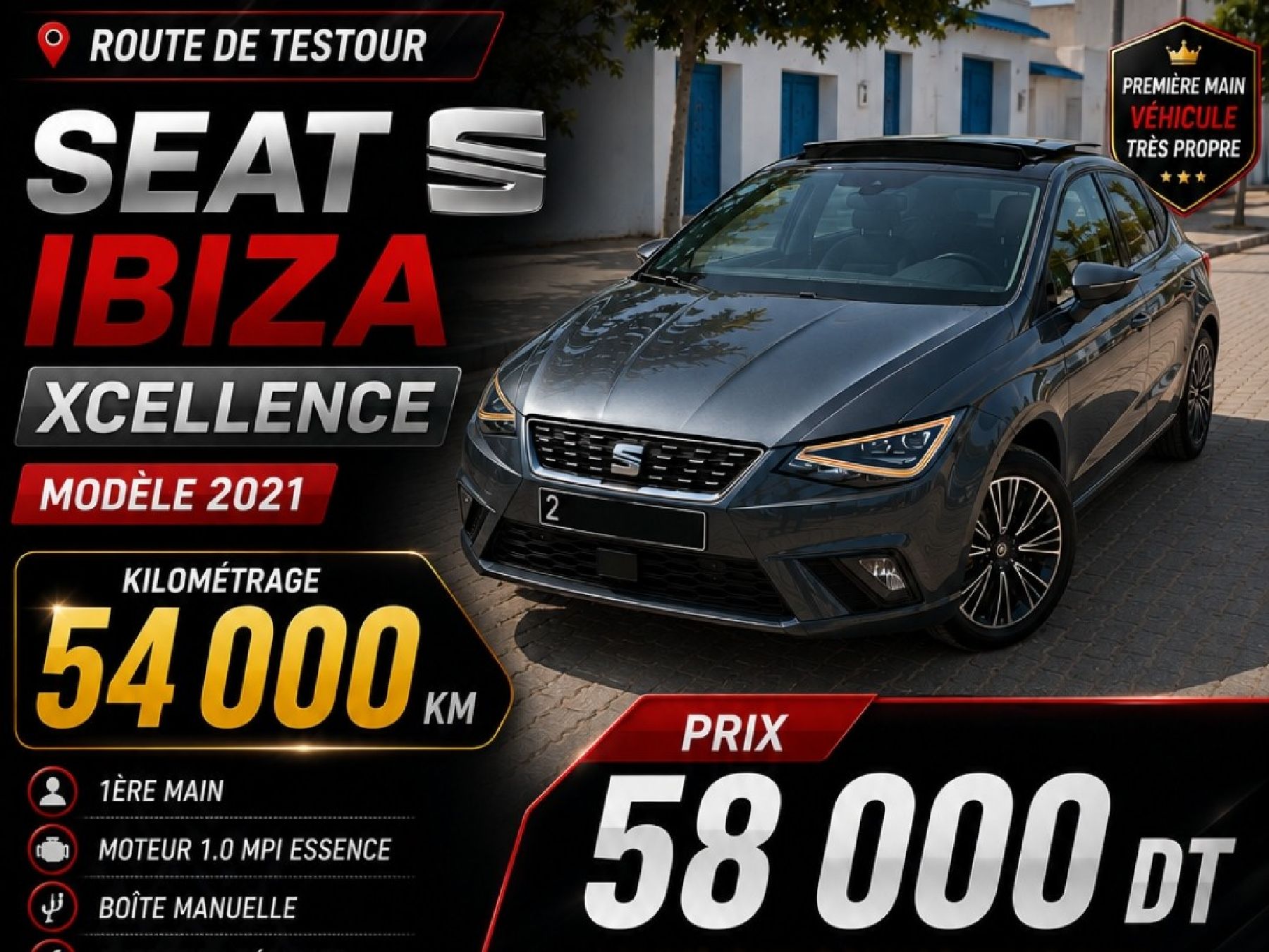 Seat Ibiza 1.0 MPI (80 CH)