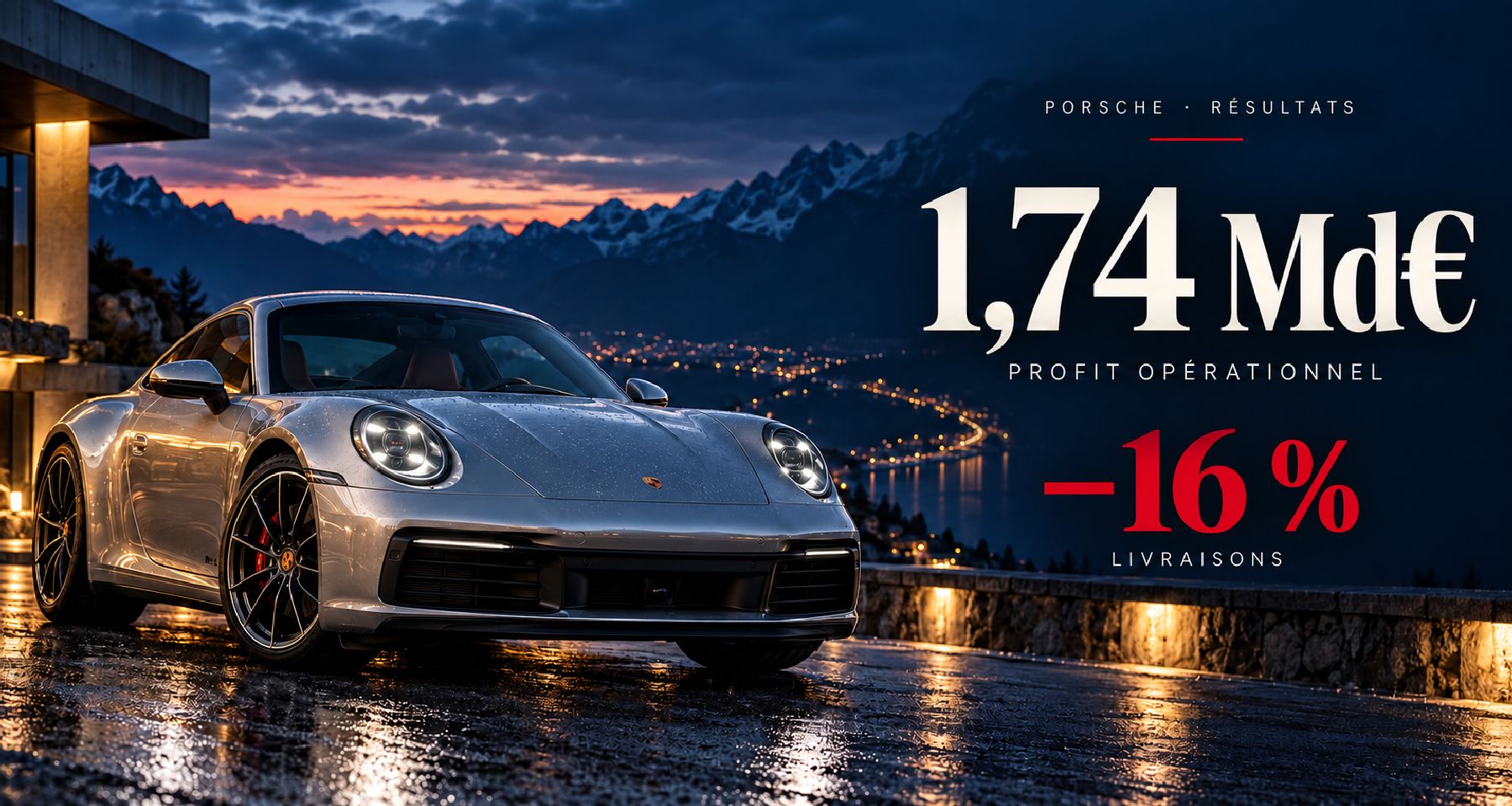 PORSCHE : 1,74 MD€ DE PROFIT MALGRÉ 16 % DE LIVRAISONS EN MOINS